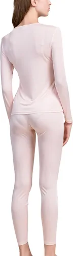 Vista 4 de Grenasasilk Ropa interior larga de seda para mujer Conjuntos de ropa interior térmica de seda para mujer, pantalones largos de seda de morera