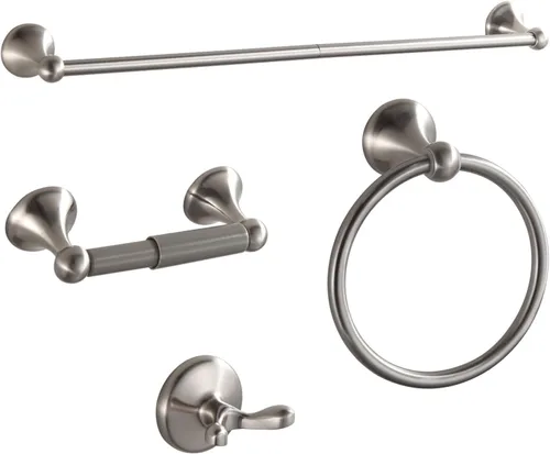 Vista 14 de BGL Juego de Herrajes de Baño de Níquel Cepillado Ajustables Expandibles Barras para Toallas de Baño Juego de Accesorios de Baño Toalleros 8 Piezas