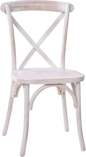 Vista 13 de Flash Furniture Advantage Medium con silla X-Back de grano blanco Grano blanco medio