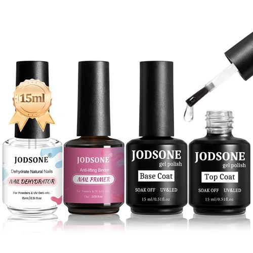 Vista 15 de JODSONE 15 ml de esmalte de uñas en gel, capa base, brillo, secado rápido, duradero, se elimina con remojo, transparente, sin necesidad de limpieza