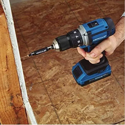 Vista 4 de HERCULES Taladro/destornillador compacto inalámbrico de litio de 20 V de 1/2 pulgadas, solo herramienta