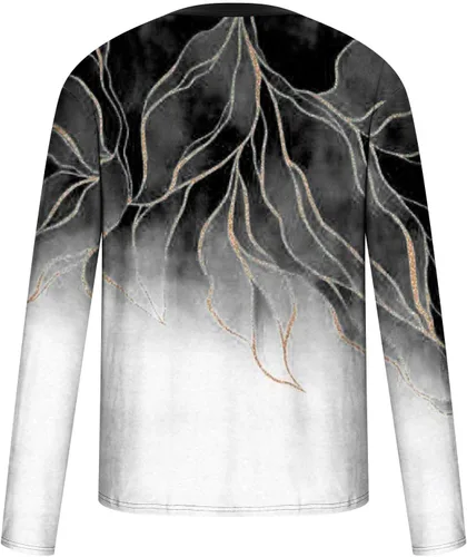Vista 4 de Camisetas de diseñador para hombre, diseño de moda, estampado gráfico 3D, manga larga, casual, para entrenamiento, tallas grandes, para otoño