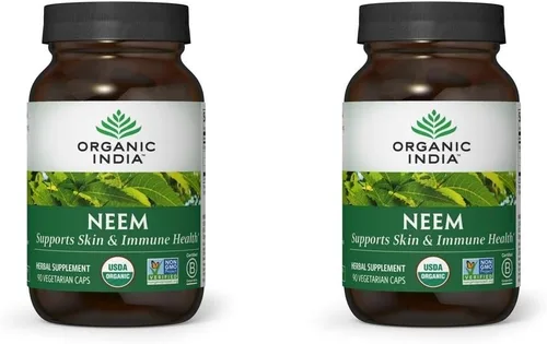 Vista 8 de Organic India Cápsulas de Hoja de Neem - Suplemento Herbal, Apoya la Salud de la Piel y del Sistema Inmunológico, Vegano, Sin Gluten, Certificado