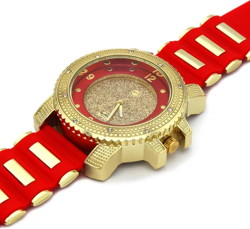 Vista 3 de Techno Pave Hip Hop Inspired Mens Bling-ed Out Watch - 52mm Case Size - Quartz Movement