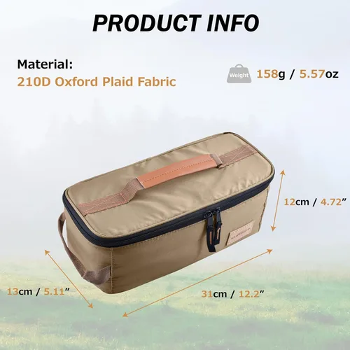 Vista 2 de Azarxis Camping Travel Cooking Utensils Organizer Bag Cookware Storage Bag Portable Small Stuff Case for Storing Flatware Cutlery Digital