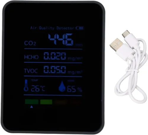 Vista 4 de Detector de CO2 preciso con batería de larga duración