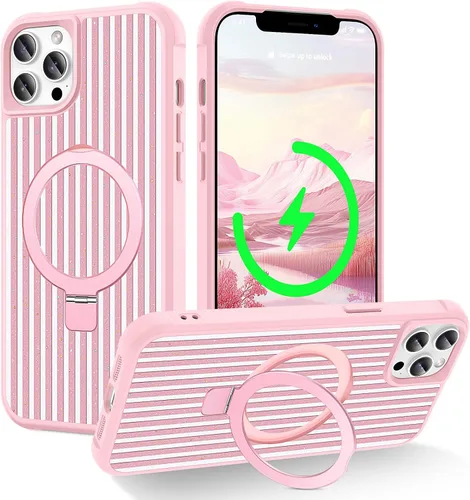 Vista 11 de CHAOFEnG Funda compatible con iPhone 11 Pro Max con soporte, color negro Fundas delgadas de grado militar para iPhone 11 Pro Max con soporte