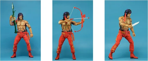 Vista 5 de NECA Rambo 7" First Blood Part II Figura de acción (Classic Video Game Apariencia)