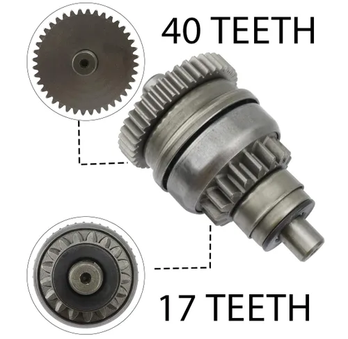 Vista 5 de Motor de arranque con Bendix y relé para Polaris Sportsman 500 96-02, Scrambler 500 97-02, Magnum 325/425/500 95-02, Big Boss 500 6x6 98-02, Ranger