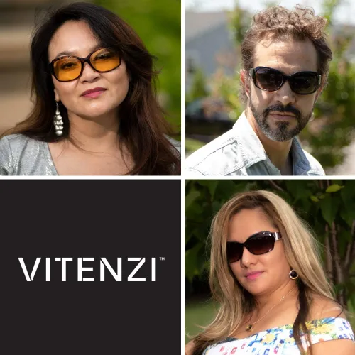 Vista 6 de VITENZI Gafas de visión nocturna para hombres y mujeres, seguridad antirreflejos, para conducir por la noche, color amarillo HD, lentes de sol