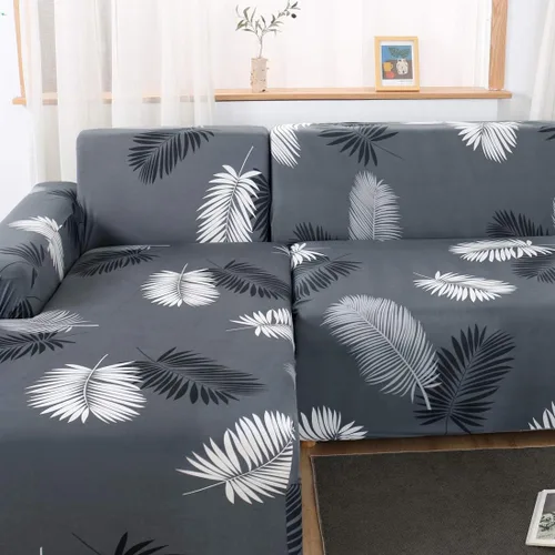 Vista 6 de MIFXIN Funda de sofá modular en forma de L, 2 piezas, elásticas, en forma de L, con parte inferior elástica para sala de estar, niños, perros