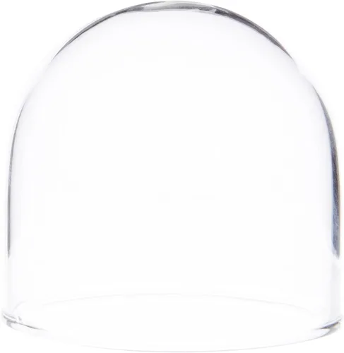 Vista 8 de Plymor 1.875" x 1.875" Mini cristal Display Dome Cloche (base de chapa de caoba oscura)