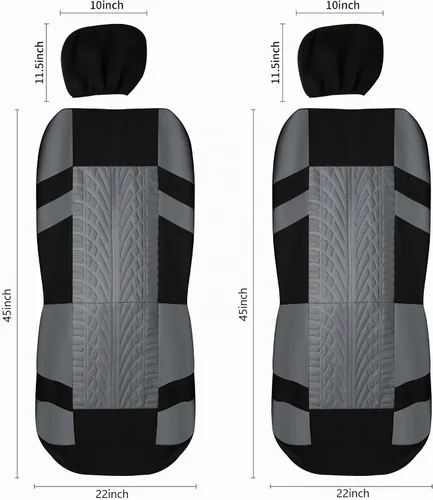 Vista 5 de Pariitadin - Juego de fundas de asiento de coche delanteras, fundas de asiento lavables y transpirables para coches, fundas de interior de coche