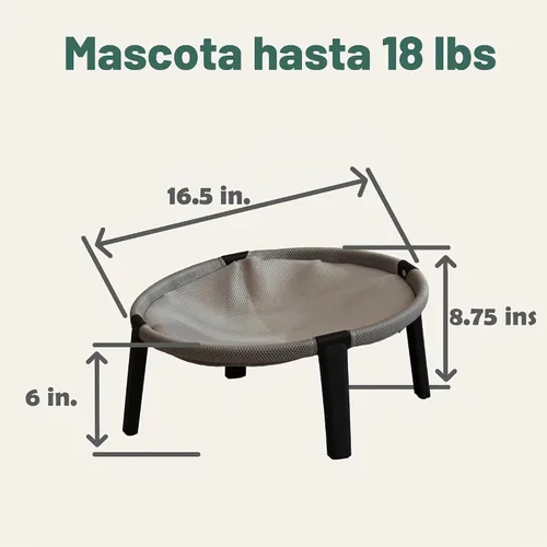 Vista 3 de Hamaca elevada para gatos, tumbona de malla lavable extraíble Marco de metal a prueba de óxido, malla a prueba de arañazos, instalación sin