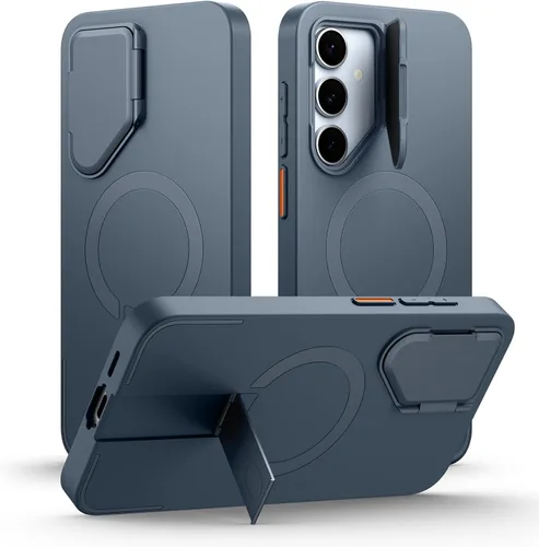 Vista 57 de SURITCH Funda para teléfono Samsung Galaxy S26 Plus, cubierta protectora magnética con cubierta de cámara y soporte de metal ajustable para Galaxy