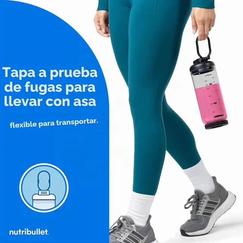 Vista 8 de Batidora portátil nutribullet Flex 22oz 2Pack NBPB30200AKAW, Negro & Blanco