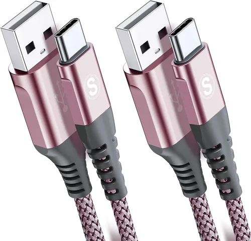 Vista 19 de sweguard Cable USB a USB C [2 unidades, 3.3 pies] de nailon trenzado USB A a tipo C, cable de carga rápida para iPhone 17, 16, 15 Pro Max, Samsung