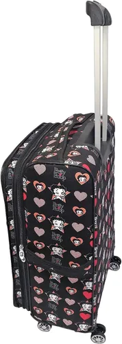 Vista 2 de Betty Boop Angel 3 unids equipaje conjunto 4 pares ruedas Spinner extensible 28 rosa gris