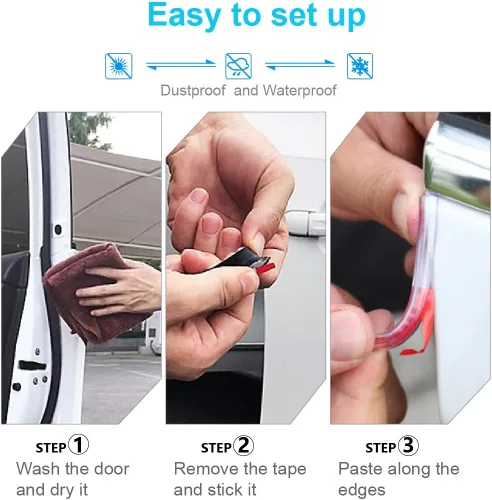Vista 6 de Protectores de bordes para puerta del automóvil.