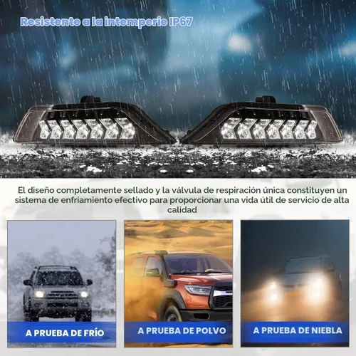 Vista 7 de ROXX Conjunto de señal de giro DRL LED completo para Ford Mustang 2015 2016 2017, luces antiniebla LED Mustang con luces de circulación diurna