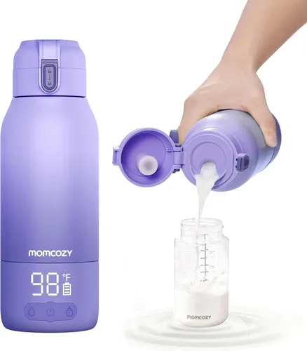 Vista 10 de Momcozy Calentador de Leche Portátil para Viajes – Modos de Calentamiento Dual para Leche Materna y Agua, Calentador de Biberones Portátil