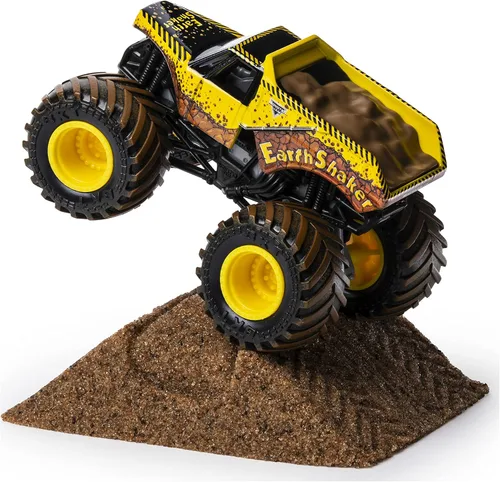 Vista 4 de Monster Jam, Earth Shaker Monster Dirt - Juego de iniciación con 8 onzas de Monster Dirt y juguete oficial de Monster Jam Truck fundido a escala