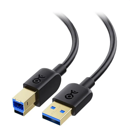 Vista 8 de Cable Matters cable USB 3.0 tipo A a B de máxima velocidad, Azul Azul / Patchwork