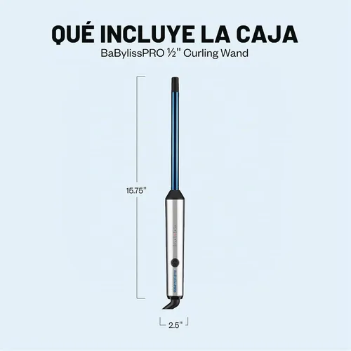 Vista 7 de BabylissPRO Nano Titanium Professional Curling Wand For All Hair Types, Reaches 430 Degrees For Long Lasting Curls