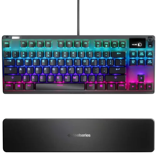 Vista 2 de SteelSeries Apex 7 TKL - Mechanical Gaming Keyboard - OLED Display - Brown Switches - American (QWERTY) Layout