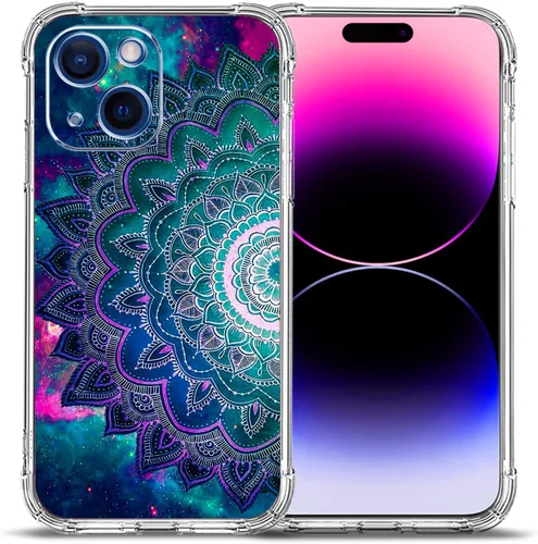 Vista 10 de Funda para iPhone 15 Plus, hermosa protección contra caídas de flores rosas, a prueba de golpes, funda protectora de cuerpo completo resistente a