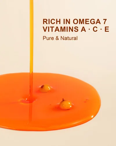 Vista 3 de Aceite de espino amarillo orgánico USDA, 2 onzas, aceite de bayas prensado en frío para el cabello facial