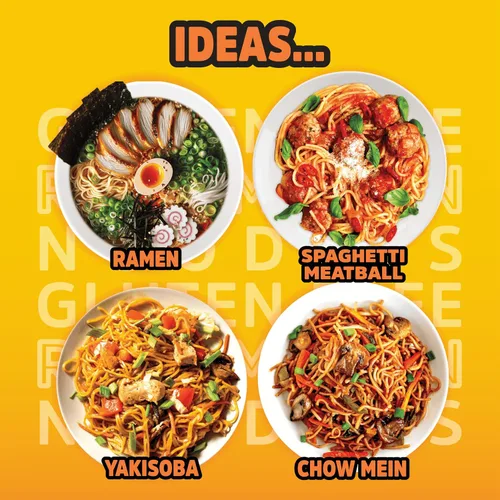 Vista 4 de Fideos ramen sin gluten (10 paquetes) gf fideos sin gluten veganos saludables de arroz integral. Fideos ramen de bajo sodio sin sazonar. Pasta sin