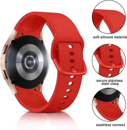 Vista 2 de Correas sin brecha compatibles con Samsung Galaxy Watch 7 6 5 4 FE 1.575 in 1.732 in/5 Pro 1.772 in/6 Classic 1.693 in 1.850 in/4 Classic 1.654 in