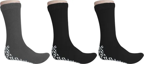 Vista 4 de NOBLES HEALTH CARE PRODUCT SOLUTIONS Paquete de 3 pares – Calcetines antideslizantes XXXL anchos para personas con diabetes hinchada en los pies