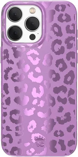 Vista 58 de VELVET CAVIAR Funda compatible con MagSafe para iPhone 15, probada en caídas de 10 pies, estampado de leopardo y amatista morada