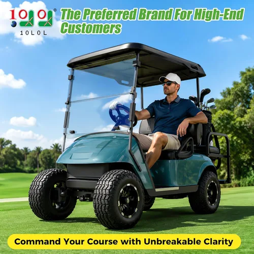 Vista 2 de 10L0L Golf Cart Windshield for EZGO TXT Gas and Electric 1995-up,5MM Transparente