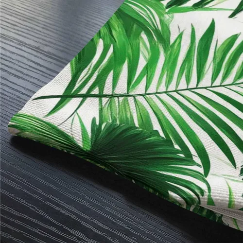 Vista 5 de Smooffly Funda de almohada rectangular oblonga estilo granja con palmeras, hojas vívidas y realistas de crecimiento de palmeras, temática