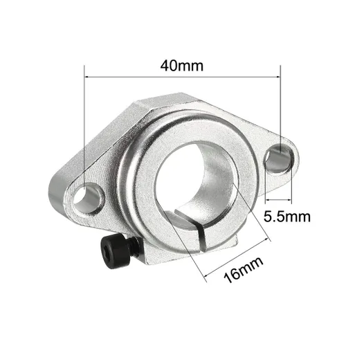 Vista 3 de uxcell 4PCS SHF16 Aluminio Linear Motion Rail Soporte de guía de barra de sujeción para eje de 0.630 in de diámetro