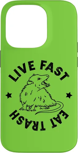 Vista 17 de iPhone 16 Funny Live Fast Eat Trash Possum Lover Case