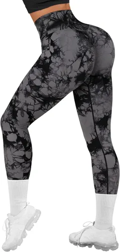 Vista 3 de RXRXCOCO Leggings cruzados sin costuras para mujer, cintura alta, levantamiento de glúteos, pantalones de yoga