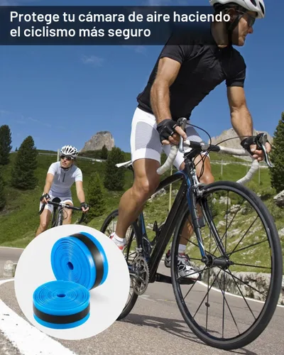 Vista 7 de Julai Revestimiento de neumáticos para bicicleta de carretera, protector plano de tubo de bicicleta compatible con 700C 27" 2 Pcs Bike Tire