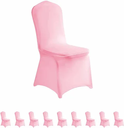 Vista 45 de LZY 6 piezas Fundas de Silla de Spandex Elásticas Fundas Deslizables para Fiestas de Boda, Fundas de Decoración de Sillas de Comedor y Banquete Negro
