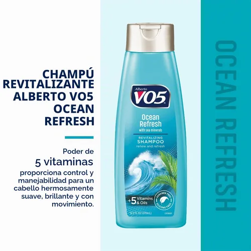 Vista 2 de VO5 Ocean Refresh Champú de hierbas - Tamaño 12.5oz