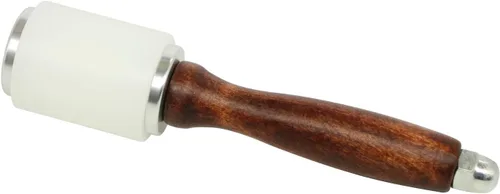 Vista 2 de Martillo de tallado de cuero de 8 pulgadas, martillo de nailon con mango de madera, mazo de tallado para manualidades, estampado y costura