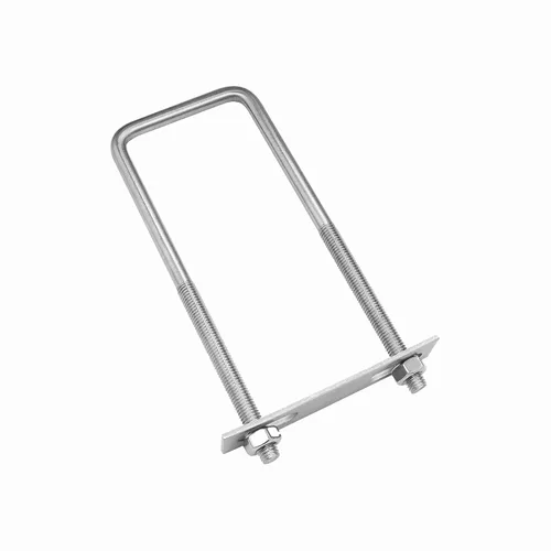 Vista 7 de Pernos en U cuadrados de acero inoxidable 304 de 1 "(25 mm) de ancho interior, 3 "(75 mm) de longitud inoxidable M8 con tuercas, placa de marco