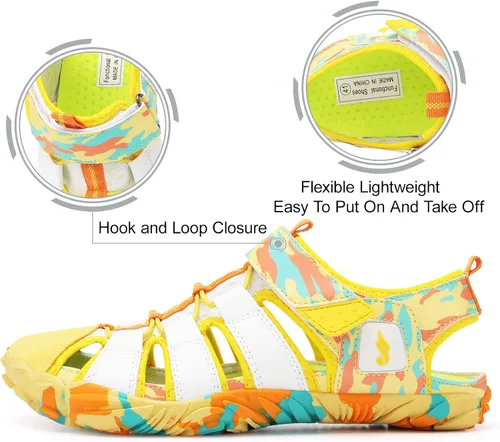 Vista 4 de JIASUQI Zapatos de agua atléticos para senderismo, descalzos, para natación, deportes, caminar, para mujeres y hombres