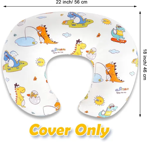 Vista 4 de Funda de almohada de lactancia, compatible con almohada de lactancia Boppy, tamaño original, funda de almohada de lactancia materna para bebés niños
