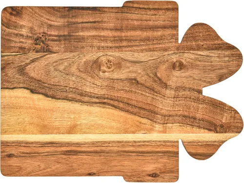 Vista 12 de Treen Art Tabla de cortar de madera de acacia para decoración de cocina, 14 pulgadas de largo x 13 pulgadas de ancho, tabla de cortar de madera