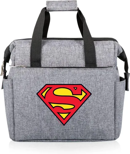 Vista 16 de PICNIC TIME DC Comics Batman Bat-Signal On The Go Bolsa de Almuerzo, Lonchera Enfriadora Suave, Bolsa de Almuerzo Aislada, (Negro)
