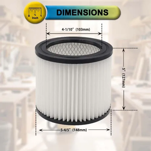 Vista 6 de SpaceTent Paquete de 3 filtros de cartucho de repuesto 90398 Shop Vac para la mayoría de aspiradoras húmedas/secas de 1-4 galones y aspiradora